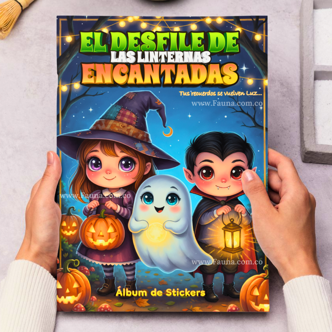 El Desfile de las Linternas Encantadas  – Álbum con Láminas tipo Panini 🎃