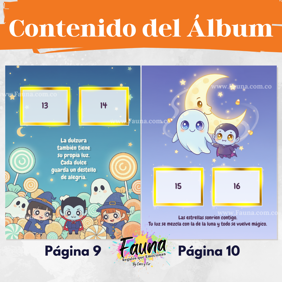 El Desfile de las Linternas Encantadas  – Álbum con Láminas tipo Panini 🎃