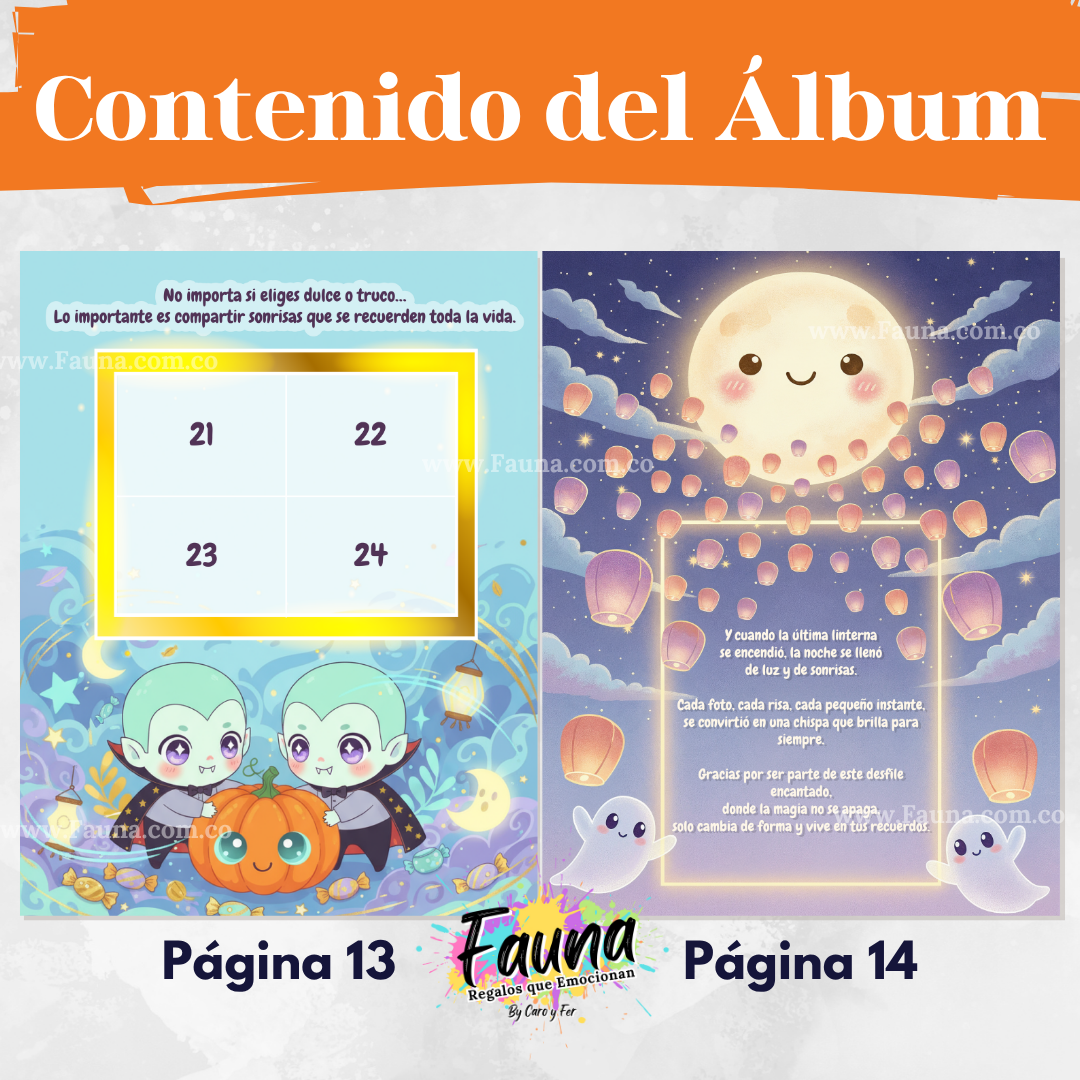 El Desfile de las Linternas Encantadas  – Álbum con Láminas tipo Panini 🎃