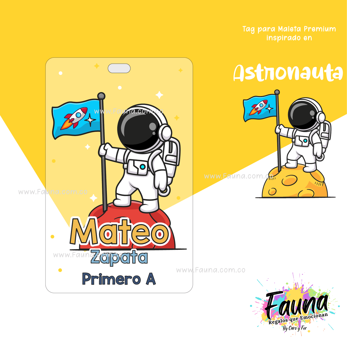 Etiquetas Escolares Premium Personalizadas – Astronauta 🚀