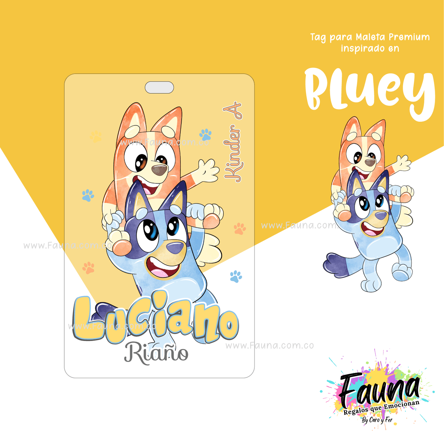 Etiquetas Escolares Premium Personalizadas – inspiradas en Bluey 💙🐾 - Fauna Regalos que emocionan