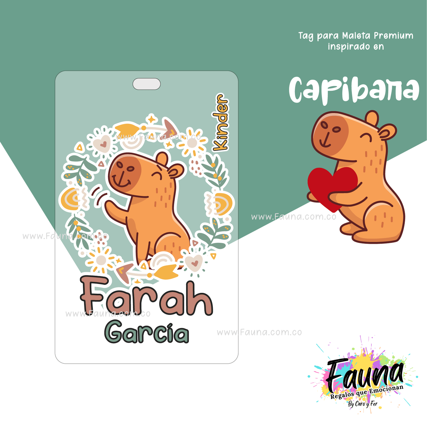 Etiquetas Escolares Premium Personalizadas – Capibara 🦫