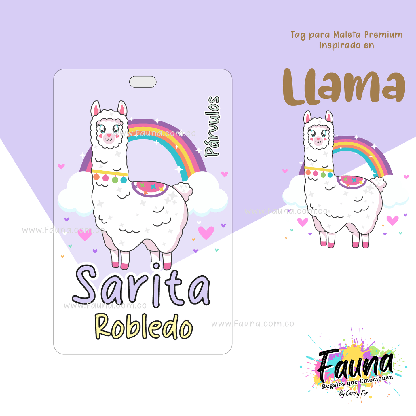 Etiquetas Escolares Premium Personalizadas – Llama 🦙