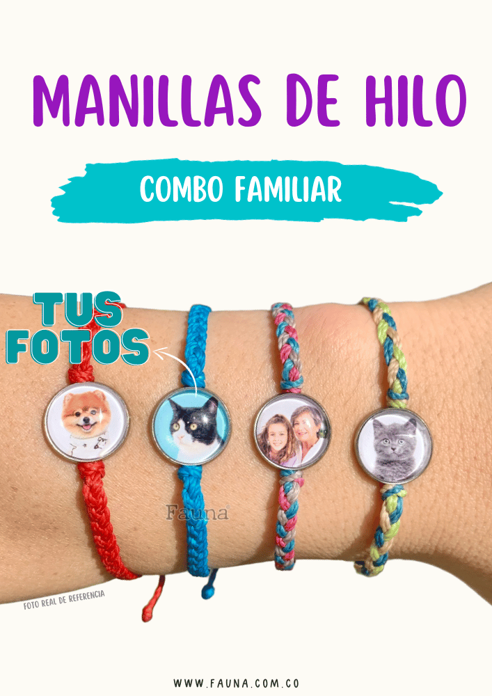Combo Trío Manillas Personalizadas con Foto (3 Manillas)