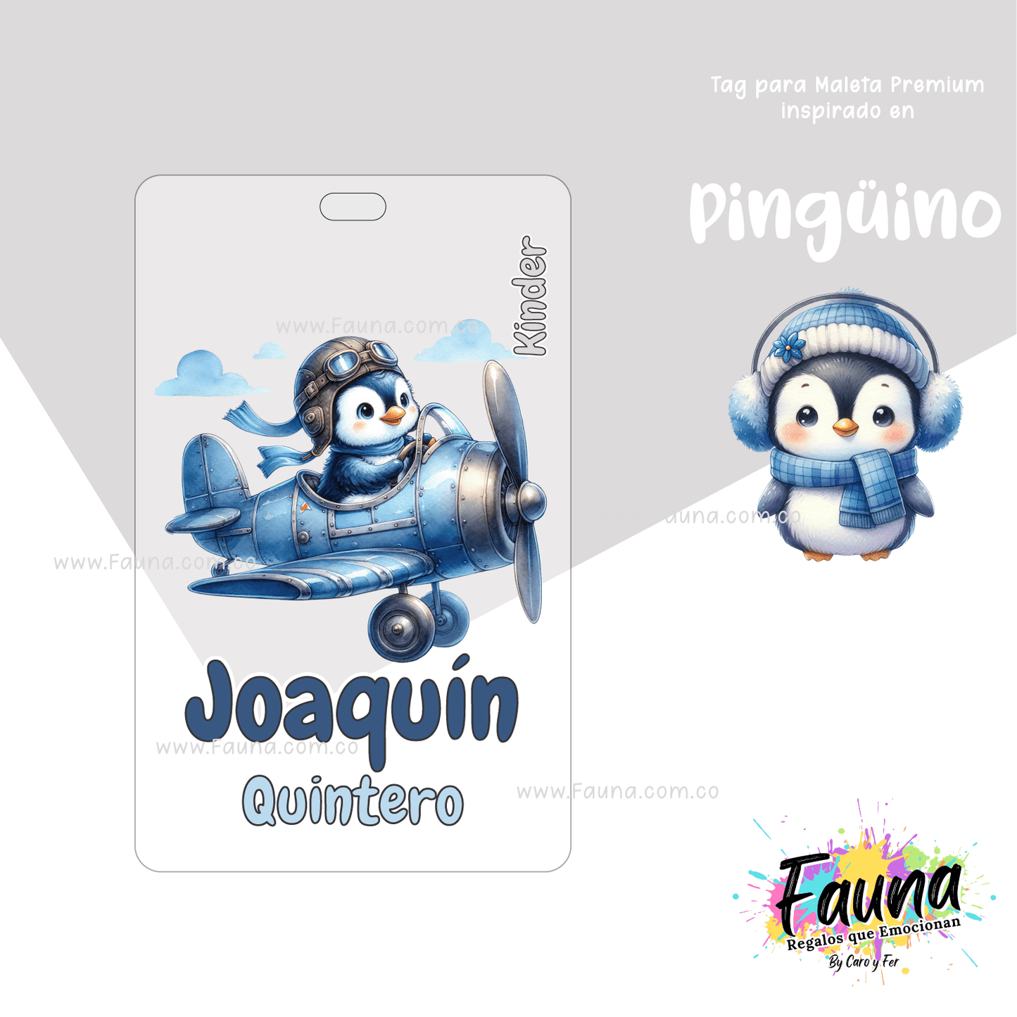 Etiquetas Escolares Premium Personalizadas – Pingüino ❄️🐧