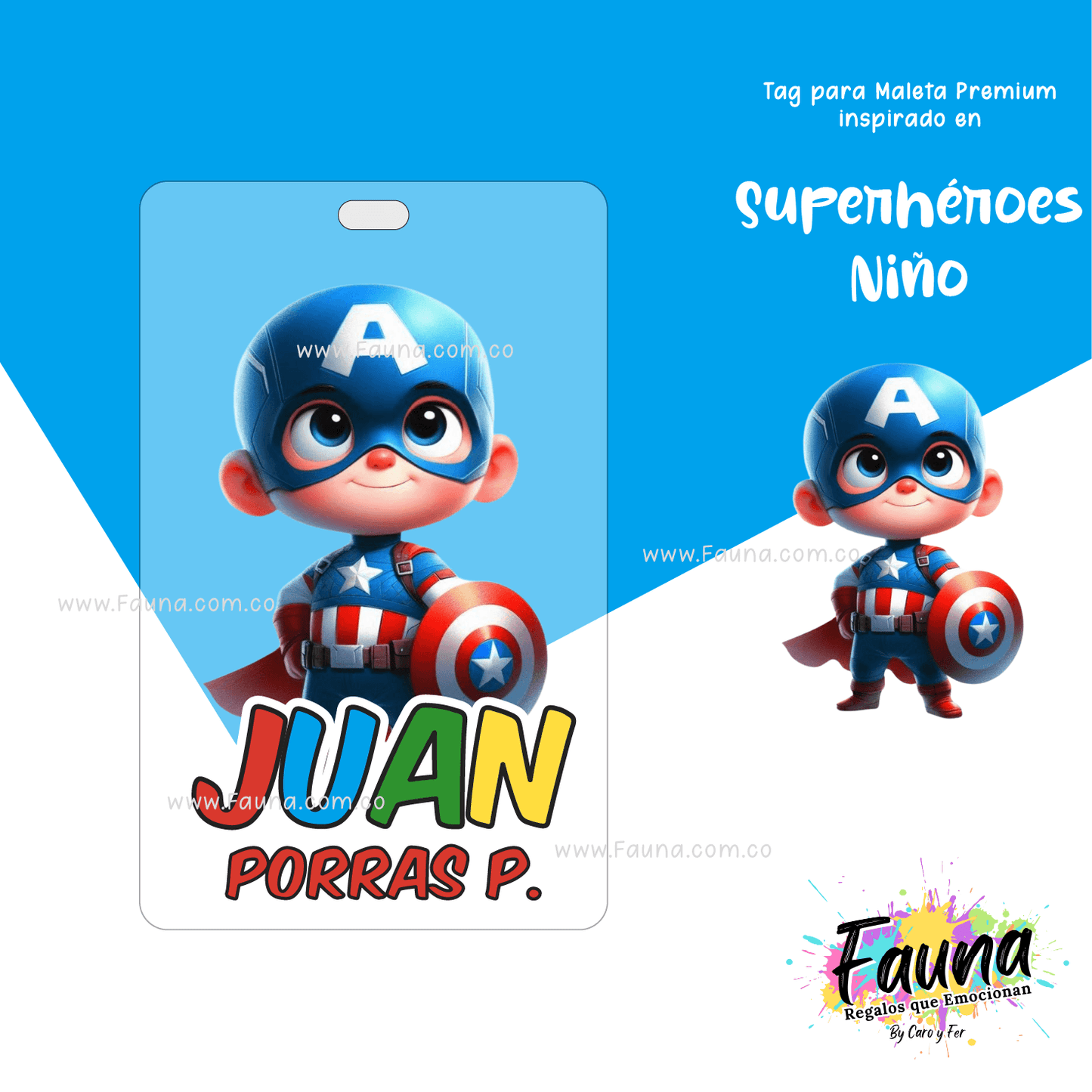 Etiquetas Escolares Premium Personalizadas – Superhéroes Niño 🦸♂️