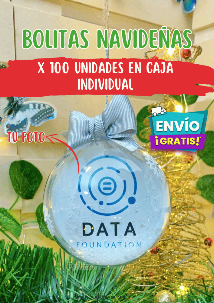 Bolas Navideñas Empresariales Personalizadas con Foto (100 Unidades) - Fauna Regalos Personalizados