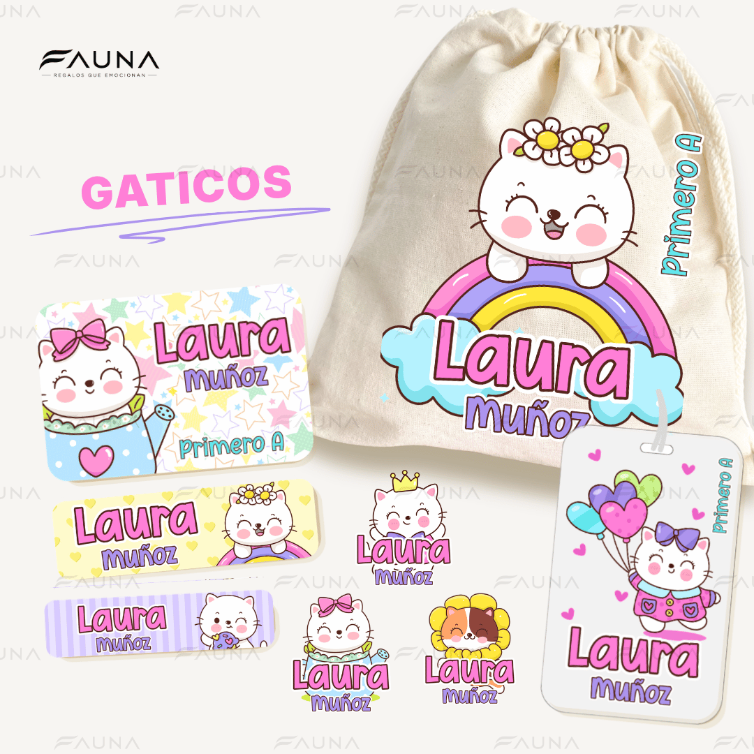 Etiquetas Escolares para Niña