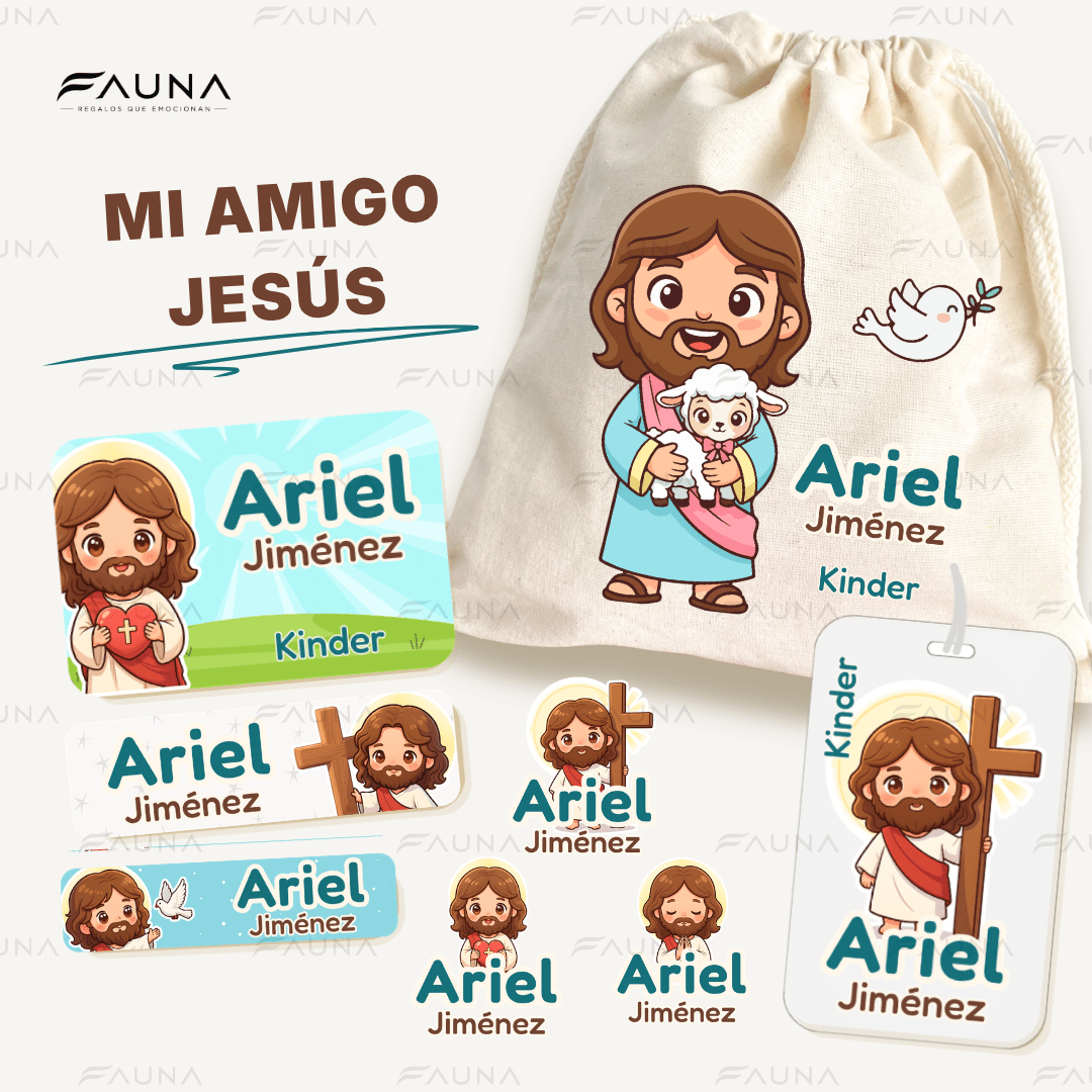 Etiquetas Escolares Cristianas Personalizadas