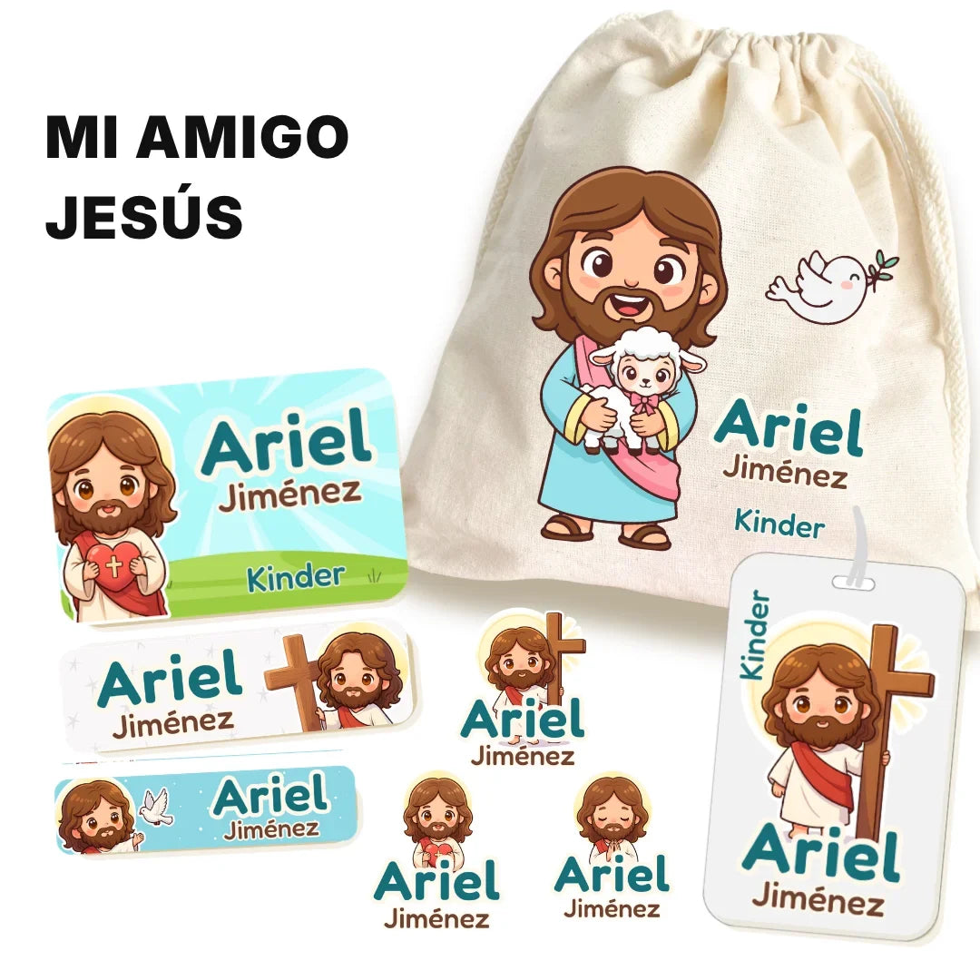 Etiquetas Escolares Cristianas Personalizadas