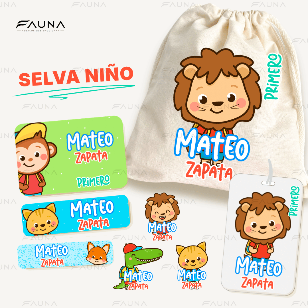 Etiquetas Escolares para Niño