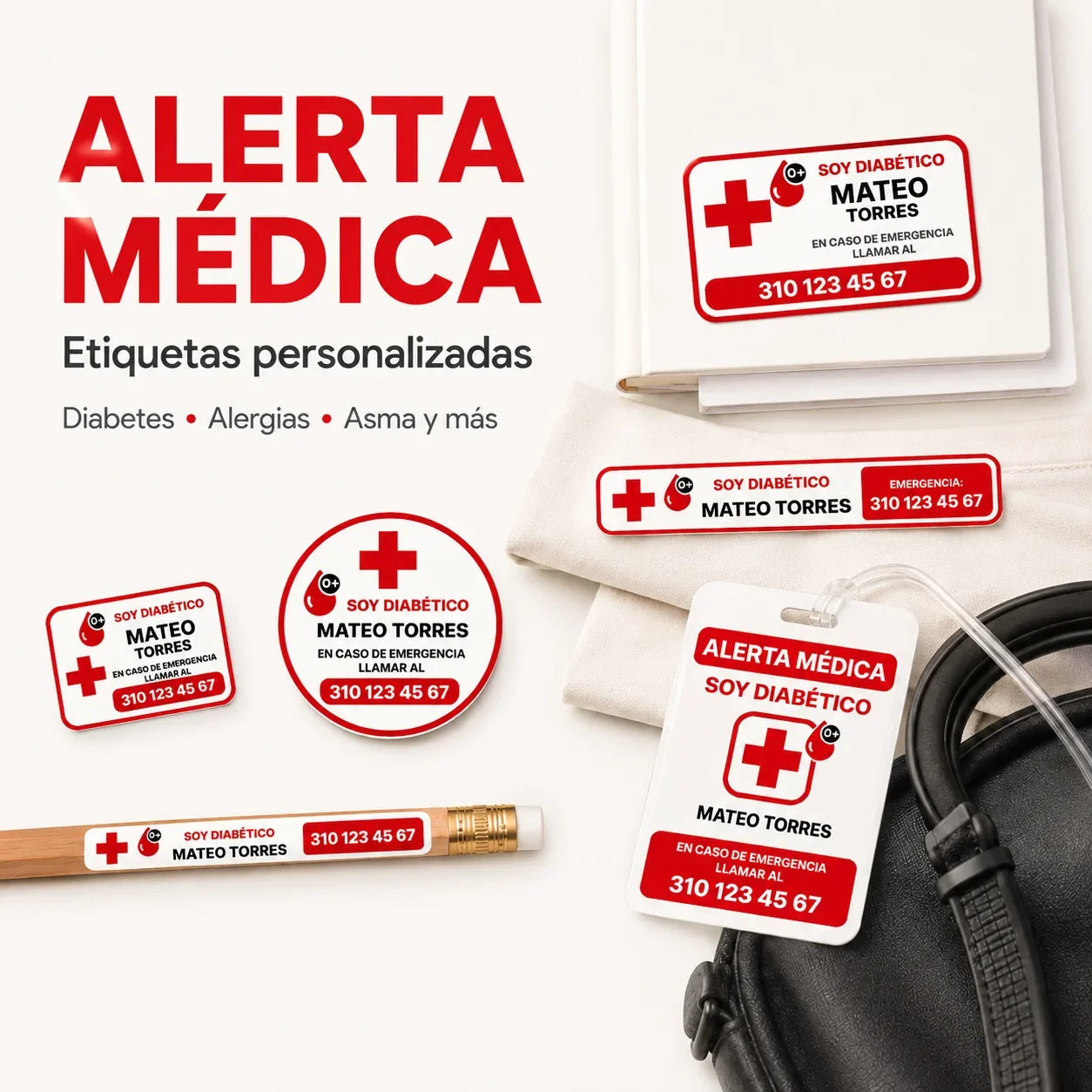 Etiquetas de Alerta Médica Personalizadas