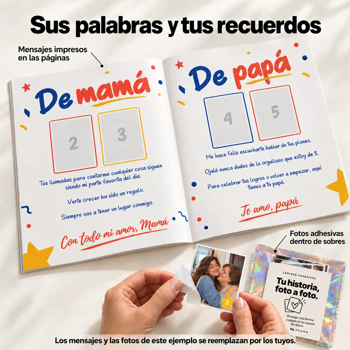Álbum Personalizado con Fotos y Mensajes – De los que te Queremos | Fiesta