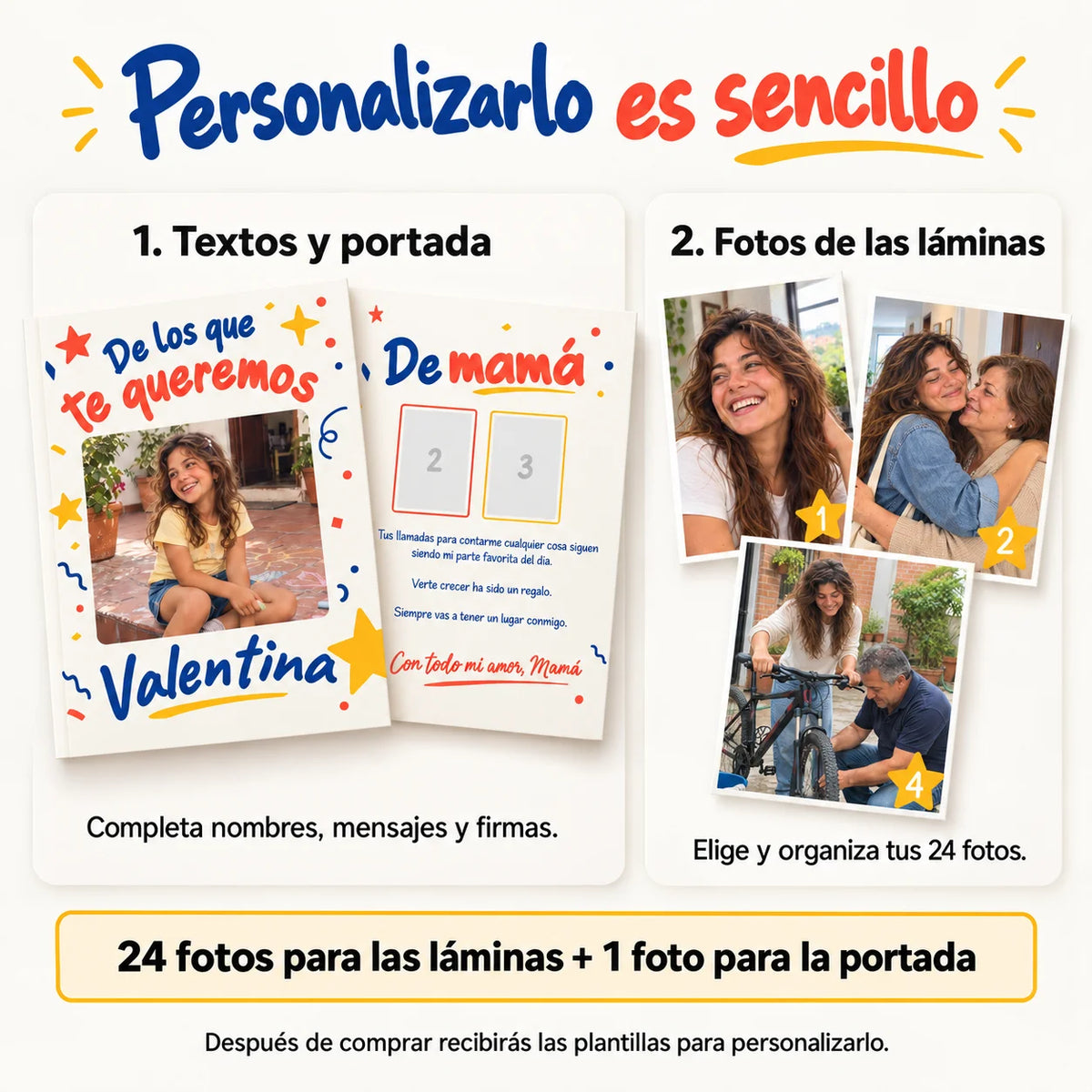 Álbum Personalizado con Fotos y Mensajes – De los que te Queremos | Fiesta