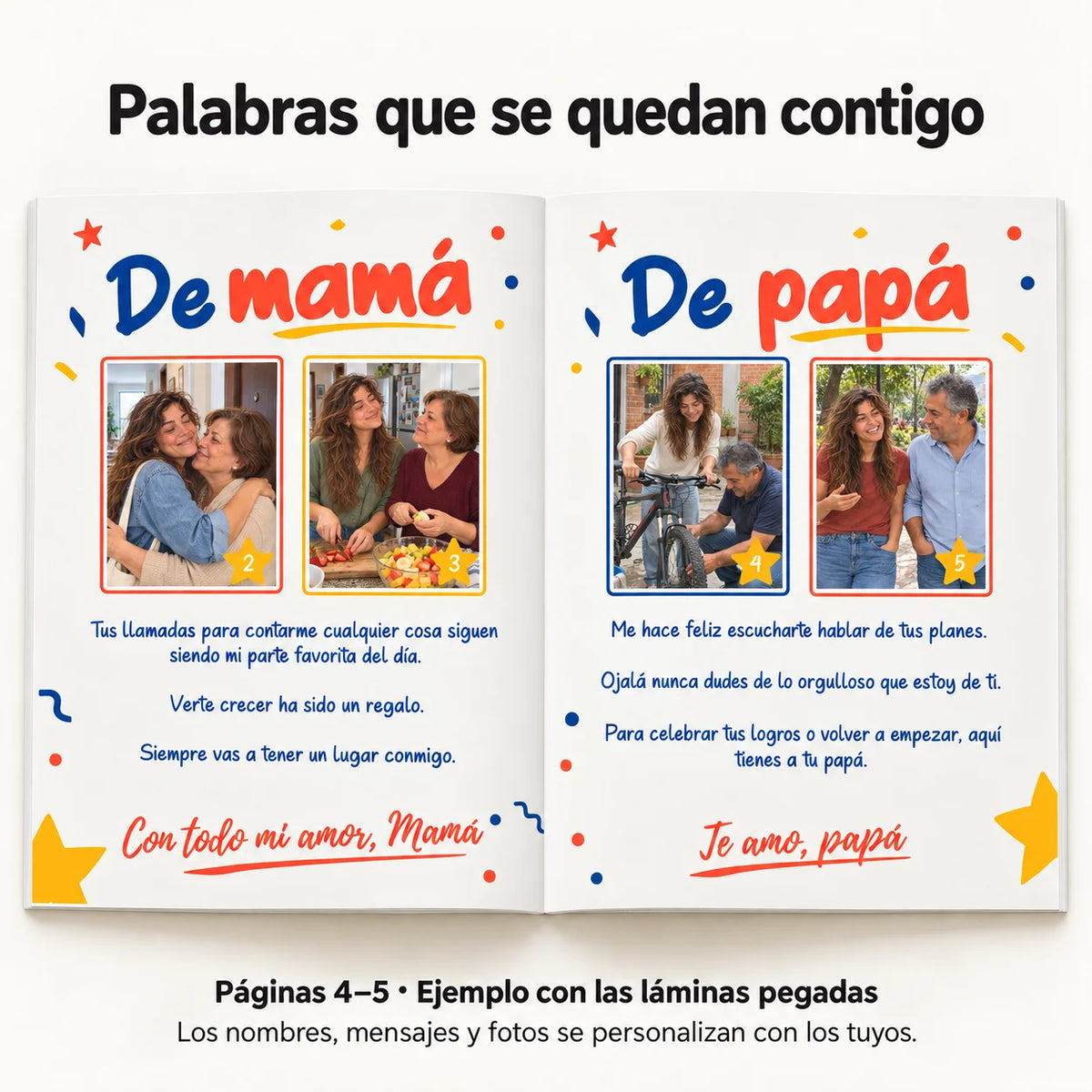 Álbum Personalizado con Fotos y Mensajes – De los que te Queremos | Fiesta