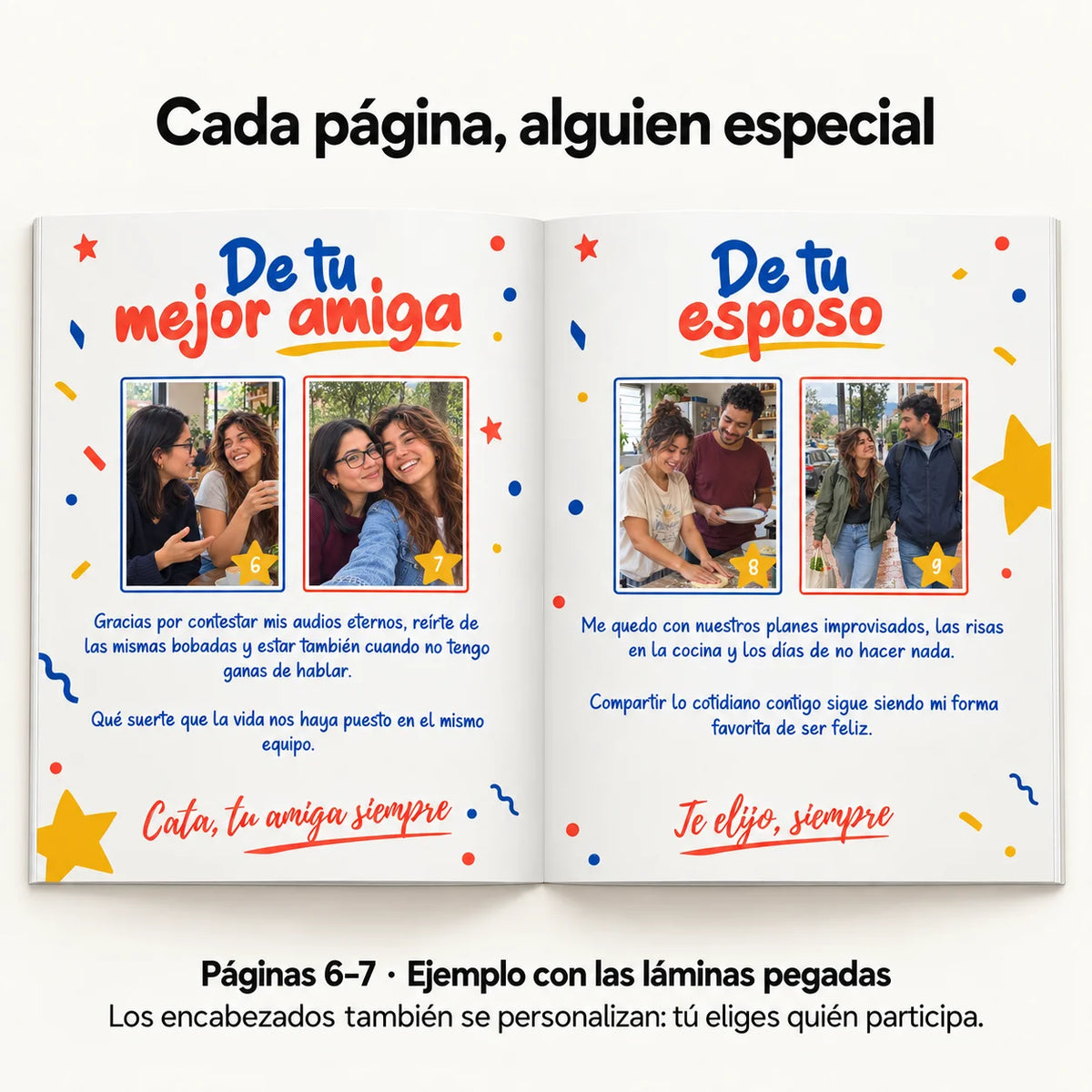 Álbum Personalizado con Fotos y Mensajes – De los que te Queremos | Fiesta