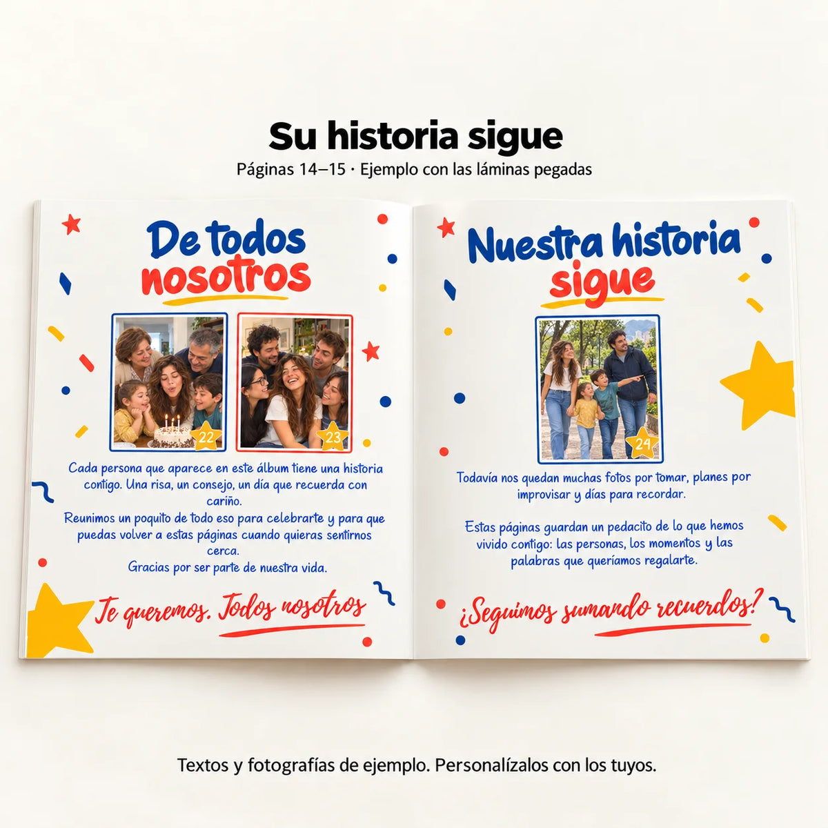 Álbum Personalizado con Fotos y Mensajes – De los que te Queremos | Fiesta