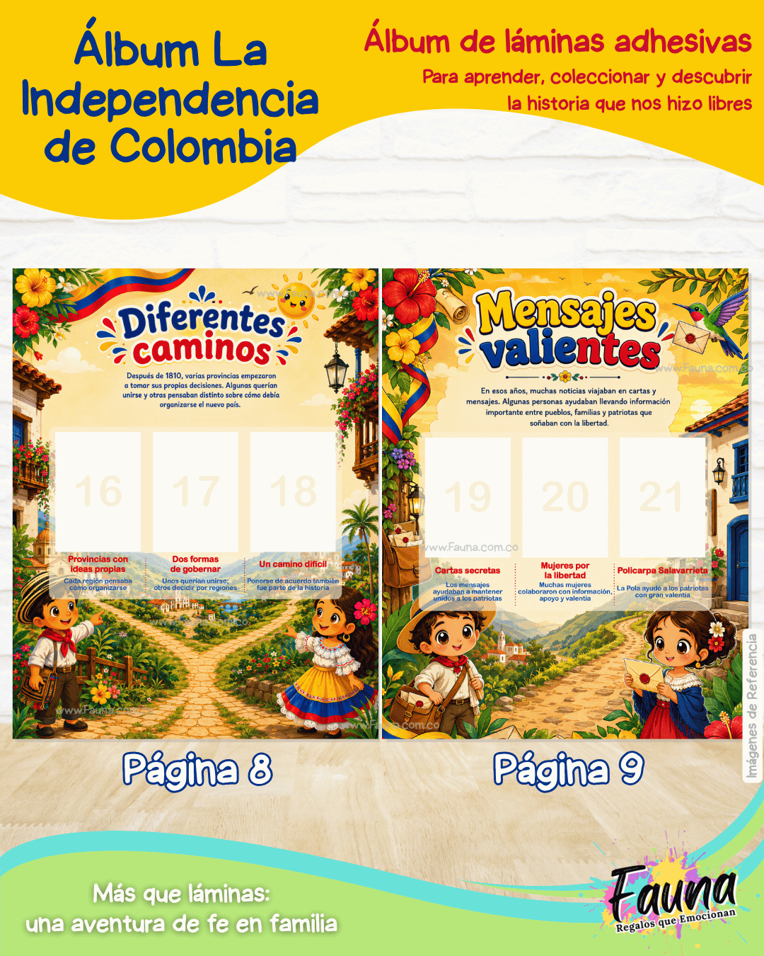 Colombia: Nuestra Historia en Stickers – Álbum de la Independencia para Niños