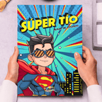 Álbum de Láminas de Súper Tío Personalizado con 18 Fotos