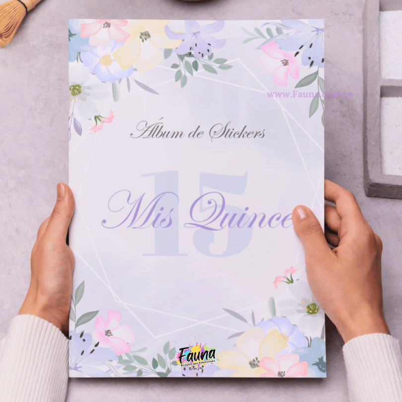Álbum de Láminas 15 Años Personalizado con 18 Fotos