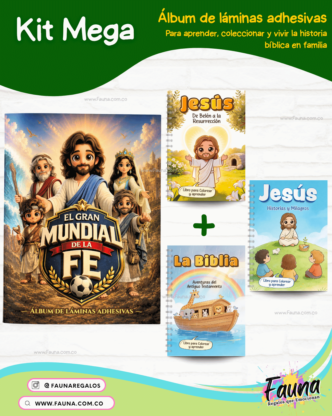 ⚽✨ El Gran Mundial de la Fe – Álbum de Láminas Bíblico para Niños (incluye todas las láminas)