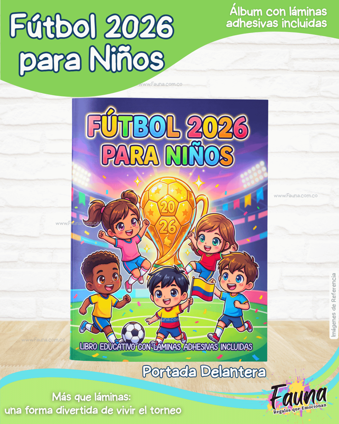 Álbum de Láminas de Fútbol 2026 para Niños (Incluye todas las láminas)
