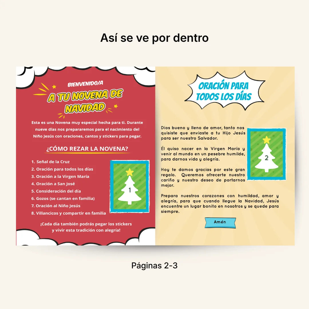 Novena de Navidad Adaptada para Niños – Álbum con Láminas tipo Panini