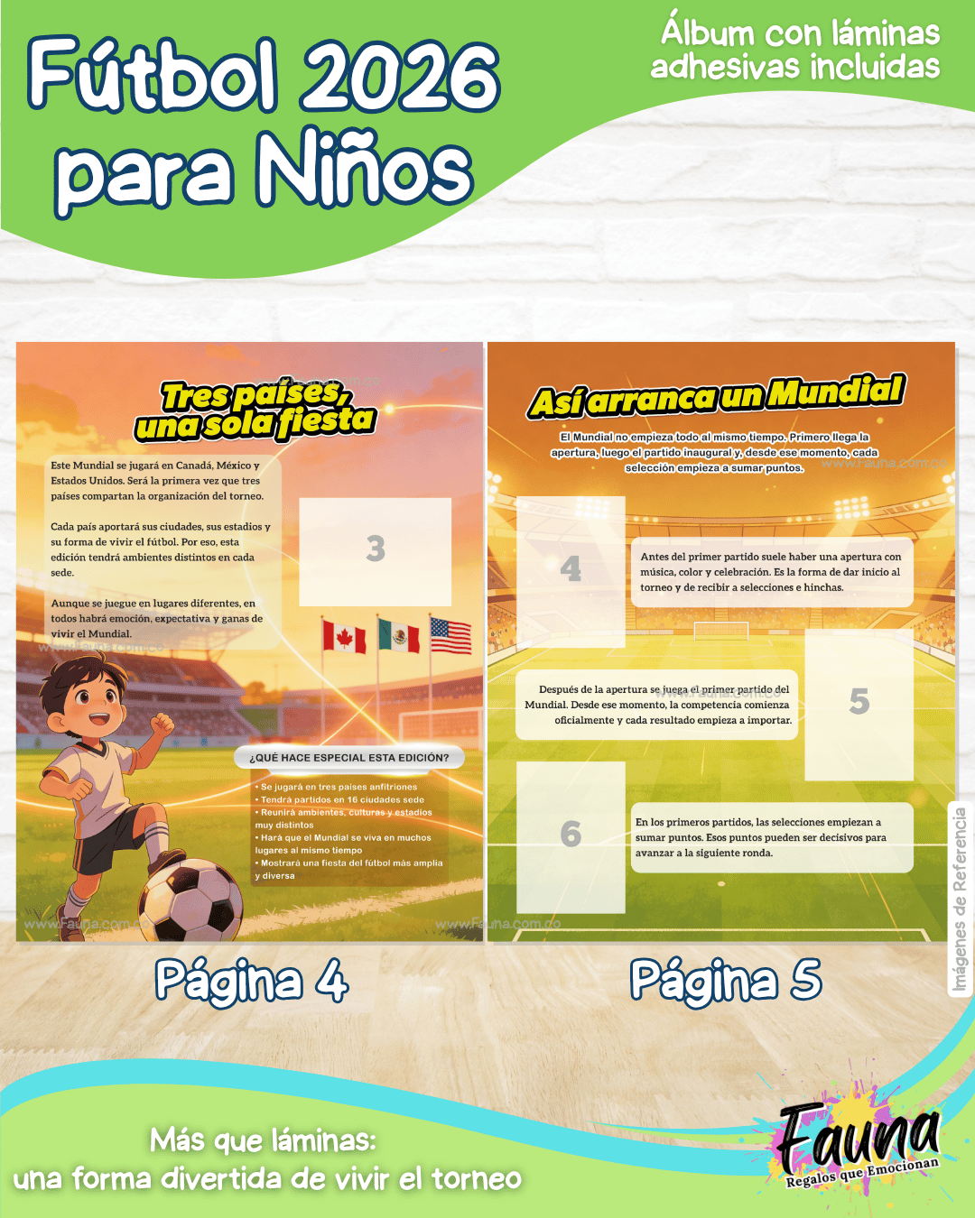 Álbum de Láminas de Fútbol 2026 para Niños (Incluye todas las láminas)