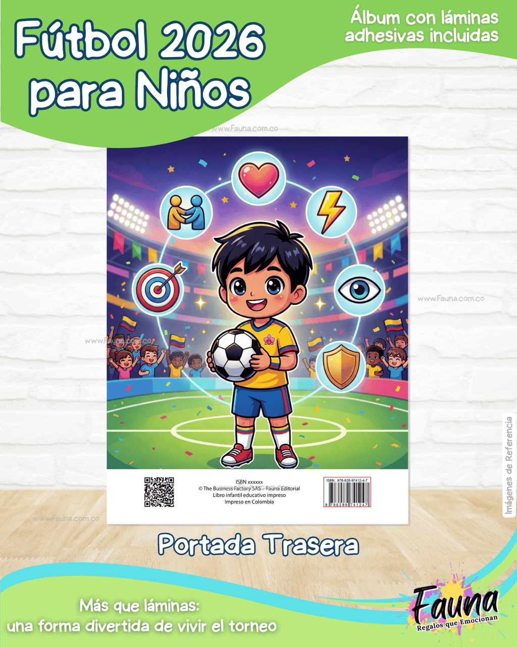 Álbum de Láminas de Fútbol 2026 para Niños (Incluye todas las láminas)