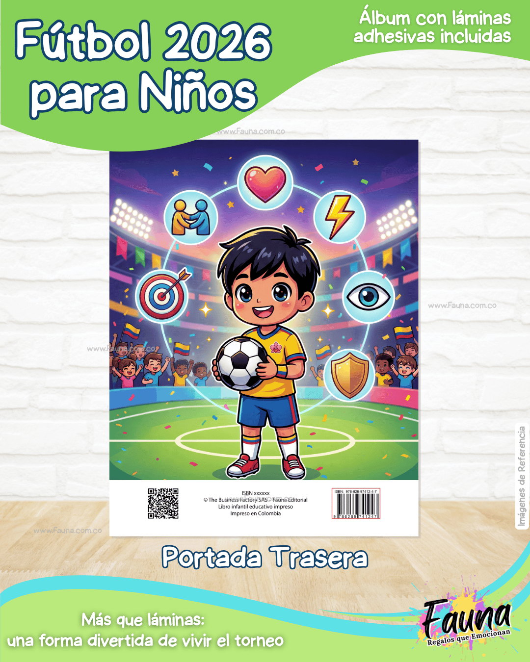 Álbum de Láminas de Fútbol 2026 para Niños (Incluye todas las láminas)