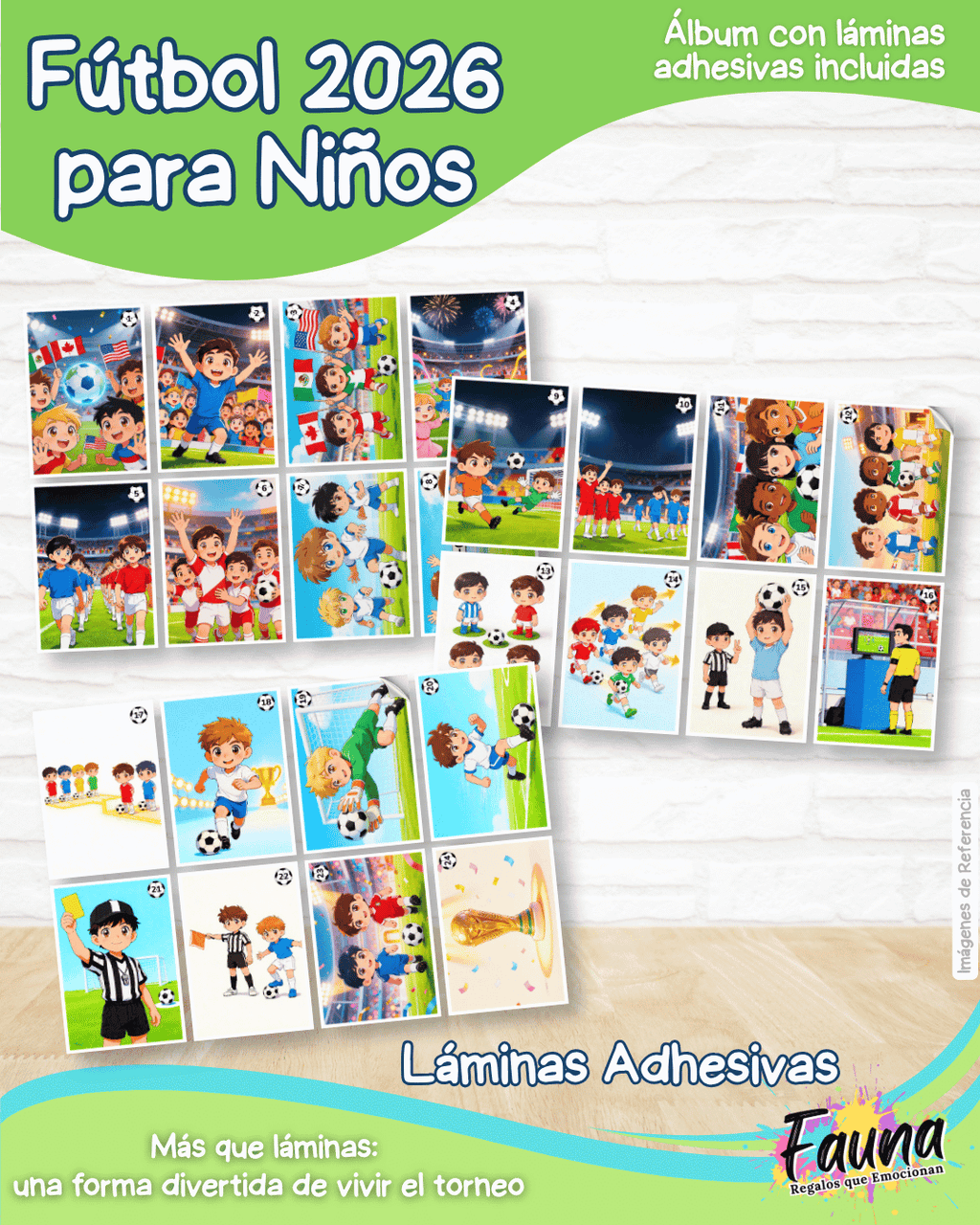 Álbum de Láminas de Fútbol 2026 para Niños (Incluye todas las láminas)