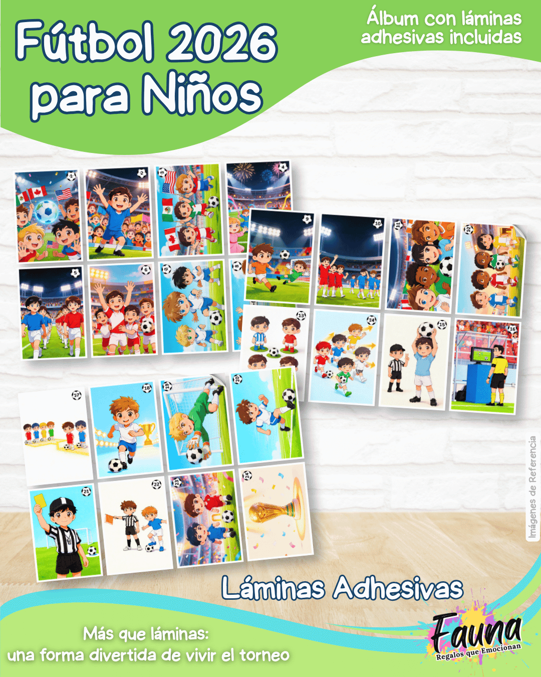 Álbum de Láminas de Fútbol 2026 para Niños (Incluye todas las láminas)