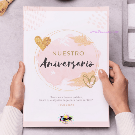 Álbum de Láminas para Aniversario Personalizado con 18 Fotos