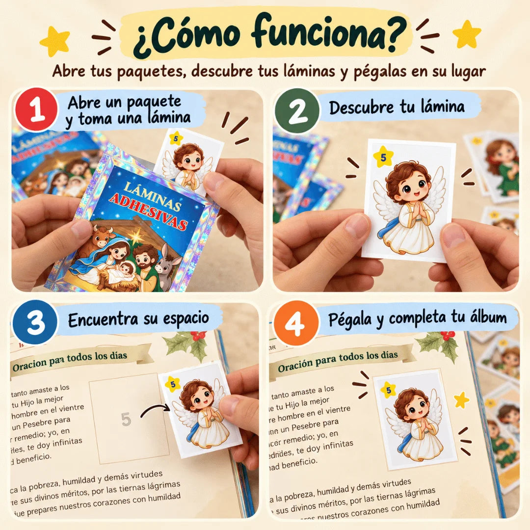 Novena de Navidad Tradicional – Álbum con Láminas tipo Panini