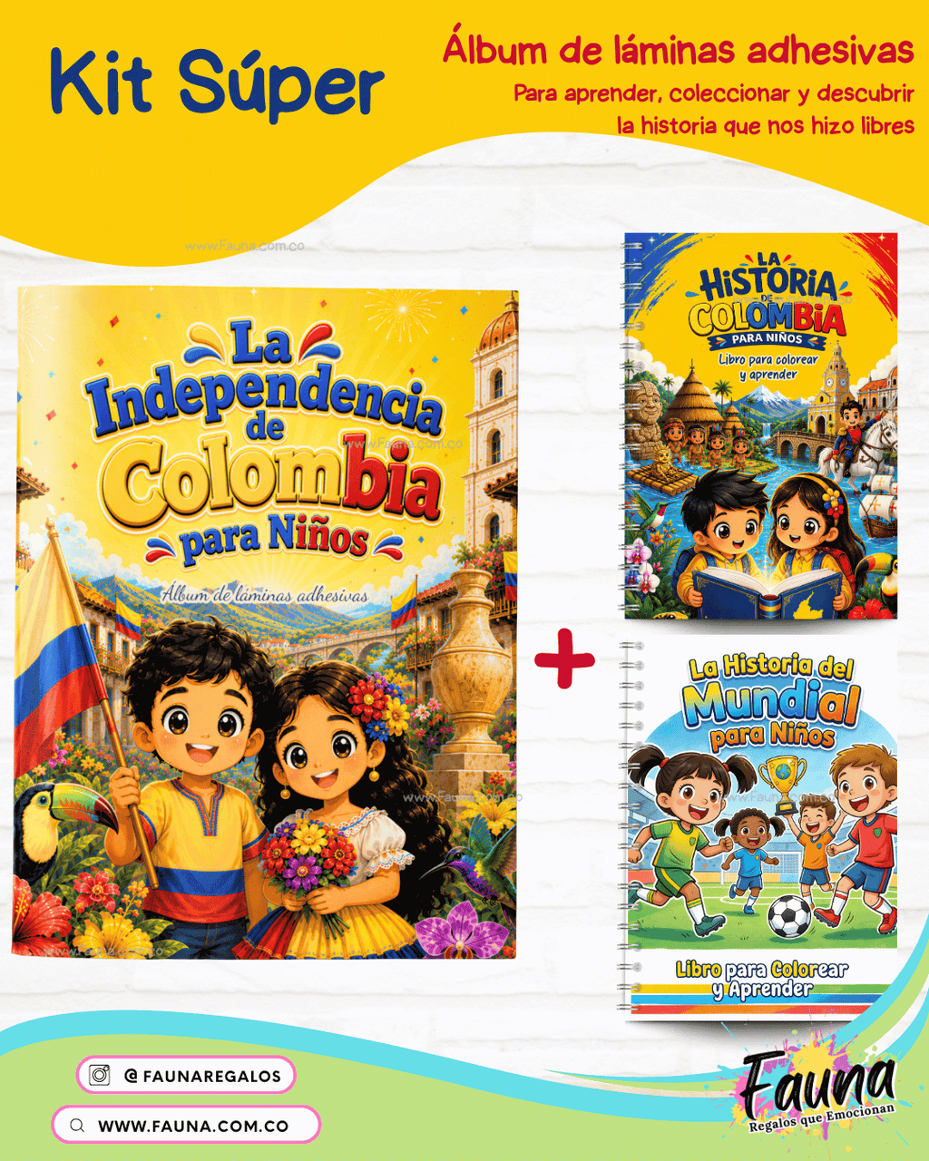 Colombia: Nuestra Historia en Stickers – Álbum de la Independencia para Niños