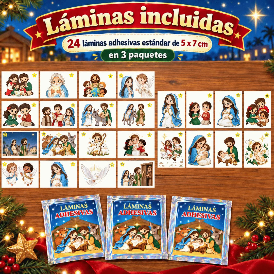 Novena de Navidad Tradicional – Álbum con Láminas tipo Panini
