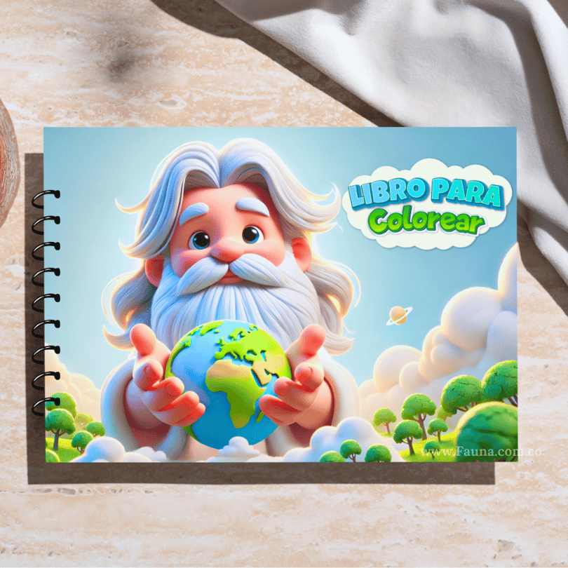 📖✨ Libro de Colorear Infantil – La Creación del Mundo (50 hojas)