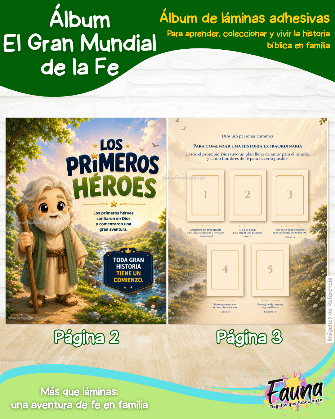 ⚽✨ El Gran Mundial de la Fe – Álbum de Láminas Bíblico para Niños (incluye todas las láminas)