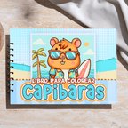 💙 Libro para colorear - Capibara para Niños (50 hojas)