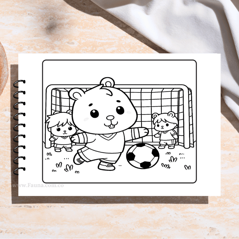 💙 Libro para colorear - Capibara para Niños (50 hojas)