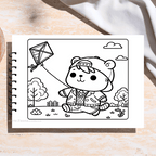 💙 Libro para colorear - Capibara para Niños (50 hojas)
