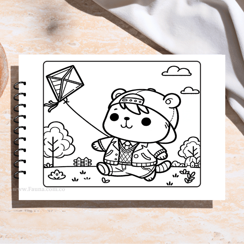 💙 Libro para colorear - Capibara para Niños (50 hojas)