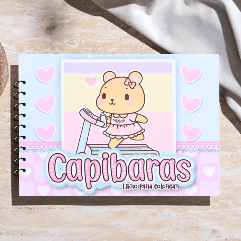 🩷 Libro para colorear - Capibara para Niñas (50 hojas)