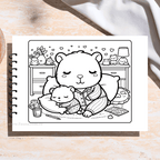 🩷 Libro para colorear - Capibara para Niñas (50 hojas)