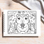 🩷 Libro para colorear - Capibara para Niñas (50 hojas)