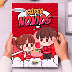 Álbum de Láminas Súper Novios Personalizado con 18 Fotos