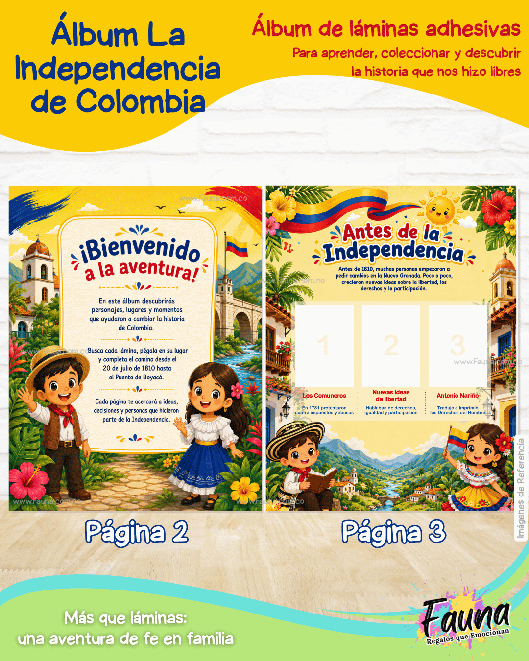 Colombia: Nuestra Historia en Stickers – Álbum de la Independencia para Niños