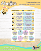 Abejita 🐝 - Etiquetas Escolares Premium Personalizadas