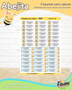 Abejita 🐝 - Etiquetas Escolares Premium Personalizadas