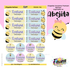 Abejita 🐝 - Etiquetas Escolares Premium Personalizadas